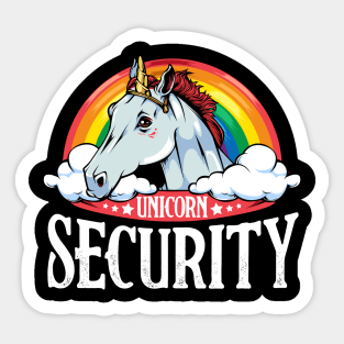 Unicorn - Funny Unicorn Security Rainbow Sticker